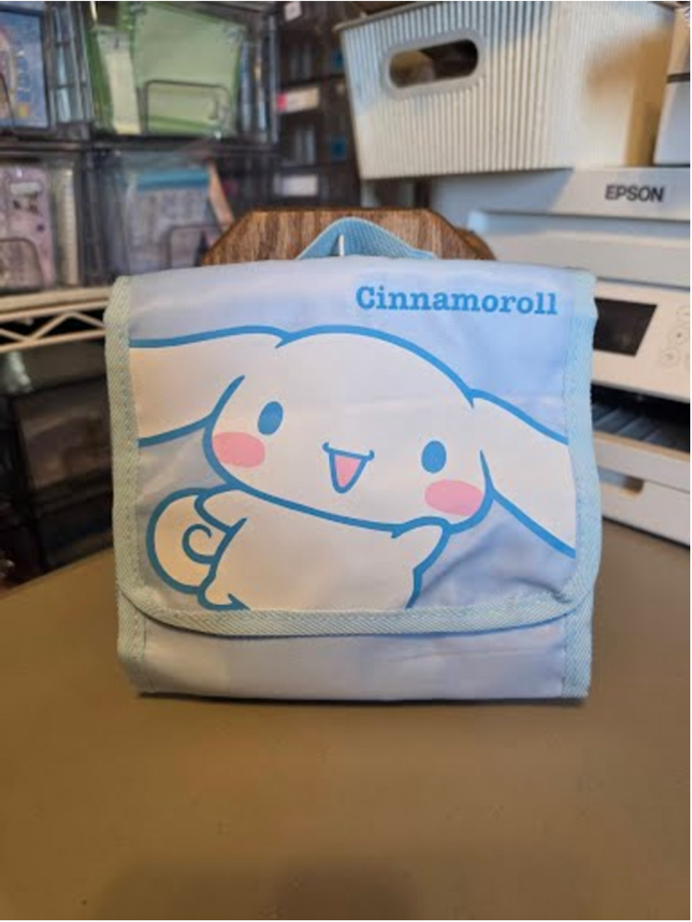 #CIN-2376 Cinnamoroll Licensed Roll-up Stationary Bag - Velcro Closure - Picture 1 of 3